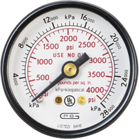 Manom&egrave;tres,  1-1/2", 0 - 4000 psi, Fixation arri&egrave;re, Analogique Kelford