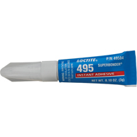 495 Super Bonder&reg; Instant Adhesive, Clear, Tube, 3 g Kelford