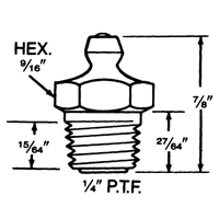 Fitting, 1/4"-18 Thread Kelford
