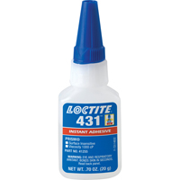 431 Surface Insensitive Instant Adhesive, Clear, Bottle, 20 g Kelford