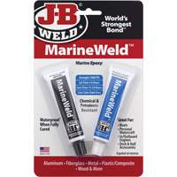 MarineWeld Epoxy, Two-Part, Tube, 3 oz., Grey Kelford