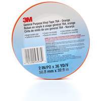Ruban en vinyle pour travaux g&eacute;n&eacute;raux 764, 50,8 mm (2") la x 32,9 m (108') lo, 5 mils, Orange Kelford