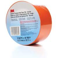 Ruban en vinyle pour travaux g&eacute;n&eacute;raux 764, 50,8 mm (2") la x 32,9 m (108') lo, 5 mils, Orange Kelford