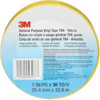 Ruban en vinyle pour travaux g&eacute;n&eacute;raux 764, 25,4 mm (1") la x 32,9 m (108') lo, 5 mils, Jaune Kelford