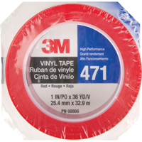 Ruban en vinyle 471, 25,4 mm (1") la x 32,9 m (108') lo, 5,3 mils, Rouge Kelford