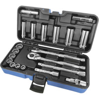 Jeu de cl&eacute; &agrave; douille SAE &agrave; 12 pans, 21 Mcx, Prise de 3/8", Profond Kelford