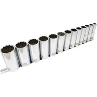 SS1213D-12 Jeu de cl&eacute; &agrave; douille SAE &agrave; 12 pans, 13 Mcx, Prise de 1/2", Profond Kelford