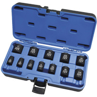 PS1238 Jeu de douilles &agrave; chocs 1/2" SAE &agrave; 6 pans, 12 Mcx, Chocs, Prise de 3/8", Profond Kelford