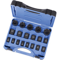 PS1912 Jeu de douilles &agrave; chocs 1/2" SAE &agrave; 6 pans, 19 Mcx, Chocs, Prise de 1/2", Profond Kelford