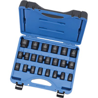 PS2212M 6-Point Metric Socket Set, 22 Pcs, Impact, 1/2" Drive Size, Deep Kelford