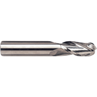Ball Nose End Mill, 1/8" Dia., 4 Flutes, Carbide Kelford