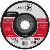 Powerplus DUO Cutting/Grinding Wheel, 4-1/2" x 1/8", 7/8" Arbor, Type 27, A30DUO Grit Kelford