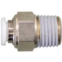 Straight Threaded Connector, 1/4", Brass, NPT Thread Kelford