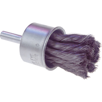 Knot Wire End Brush, 1/2" Dia., 0.0104" Wire Dia., 1/4" Shank Kelford