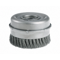 Knot Wire Cup Brushes with Bridle - Heavy-Duty, 4" Dia. x 5/8"-11 Arbor Kelford