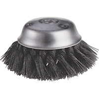 Knot Wire Cup Brushes - Stagger Row, 5-3/4" Dia. x 5/8"-11 Arbor Kelford