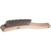 V-Trim Long Handle Scratch Brushes, Stainless Steel, 3 x 19 Wire Rows, 13-3/4" Long Kelford