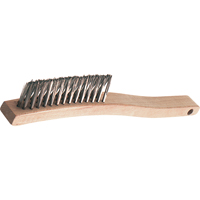 V-Groove Long Handle Scratch Brushes, Steel, 3 x 14 Wire Rows, 13-3/4" Long Kelford