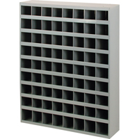 Armoires pour bacs de rangement en acier, 33-3/4" la x 8-1/2" p x 42" h, Gris Kelford