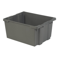 Contenants Stack-N-Nest Polylewton, 15,1" x 30,1" x 24", Gris Kelford