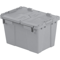 Flipak&reg; Polyethylene Plastic (PE) Distribution Containers, 15.2" x 10.9" x 9.7", Grey Kelford