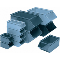 Steel Bin, 100 lbs. Cap., 4-1/2" W x 8" D x 4-1/2" H, Blue CA765 | Kelford