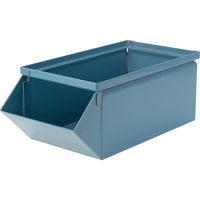 Steel Bin, 100 lbs. Cap., 4-1/2" W x 8" D x 4-1/2" H, Blue CA765 | Kelford
