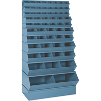 Sectional Bin Units, 100 lbs. Cap., 37" W x 8" D x 4-1/2" H, Blue CA786 | Kelford