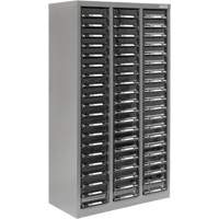 KPC-300 Parts Cabinet, Galvanized Steel, 60 Drawers, 21-3/10" x 10-2/5" x 36-9/10", Grey Kelford