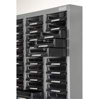 KPC-300 Parts Cabinet, Galvanized Steel, 60 Drawers, 21-3/10" x 10-2/5" x 36-9/10", Grey Kelford