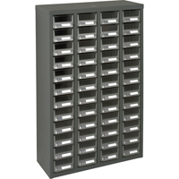 Casiers pour pi&egrave;ces KPC-400, Acier galvanis&eacute;, 48 tiroirs, 22-3/5" x 8-7/10" x 36-9/10", Gris Kelford