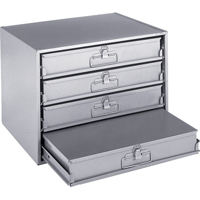 Compartment Box Cabinets, Steel, 4 Slots, 20" W x 15-3/4" D x 15" H, Grey CA965 | Kelford