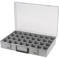 Compartment Case, Plastic, 32 Slots, 18-1/2" W x 13" D x 3" H, Grey CB497 | Kelford
