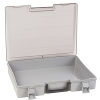 Compartment Case, Plastic, 15-1/2" W x 11-3/4" D x 2-1/2" H, Grey Kelford