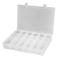 Compact Polypropylene Compartment Cases, 11" W x 6-3/4" D x 1-3/4" H, 18 Compartments CB511 | Kelford