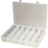 Compact Polypropylene Compartment Cases, 11" W x 6-3/4" D x 1-3/4" H, 6 Compartments CB513 | Kelford