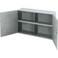 Utility Cabinet, Steel, 2 Shelves, 22-1/4" H x 33-3/4" W x 8-1/2" D, Grey Kelford