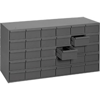 Casiers &agrave; tiroirs industriels, 30 tiroirs, 33-3/4" la x 11-5/8" p x 17-3/4" h, Gris Kelford