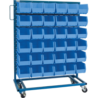 Support mobile pour bacs &agrave; un c&ocirc;t&eacute;, &agrave; un c&ocirc;t&eacute;, 36 bacs, 36" la x 16" p x 46-1/2" h Kelford