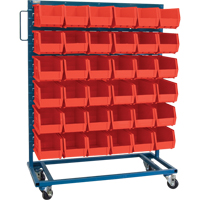 Support mobile pour bacs &agrave; un c&ocirc;t&eacute;, &agrave; un c&ocirc;t&eacute;, 36 bacs, 36" la x 16" p x 46-1/2" h Kelford