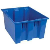 Stack & Nest Totes, 10" x 19.5" x 15.5", Blue Kelford