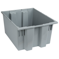 Stack & Nest Totes, 10" x 19.5" x 15.5", Grey Kelford