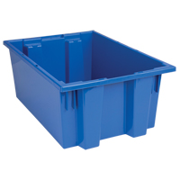 Stack & Nest Totes, 8" x 19.5" x 13.5", Blue Kelford