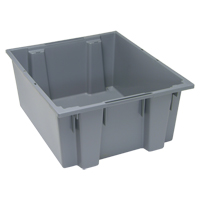 Stack & Nest Totes, 10" x 23.5" x 19.5", Grey Kelford