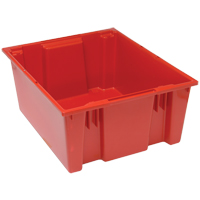 Stack & Nest Totes, 10" x 23.5" x 19.5", Red Kelford