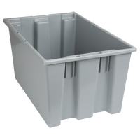 Stack & Nest Totes, 12" x 23.5" x 15.5", Grey Kelford