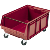 Bac g&eacute;ant empilable et mobile, 11-7/8" ha x 18-3/8" la x 29" p, Capacit&eacute; de 150 lb, Rouge Kelford