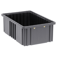 Bacs divisibles conducteurs, Polypropyl&egrave;ne, 10-7/8" la x 16-1/2" p x 6" h, Noir Kelford