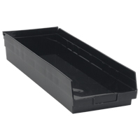 Bac pour &eacute;tag&egrave;re &eacute;conomique, 8-3/8" la x 4" H x 23-5/8" p, Noir, Capacit&eacute; 60 lb Kelford