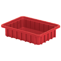 Contenants Divider Box, Poly&eacute;thyl&egrave;ne, 22,4" la x 17,4" p x 5" h, Rouge Kelford